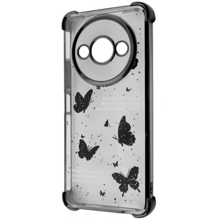 Чохол WAVE Winkie для Xiaomi Redmi A3 / Poco C61  black/butterfly