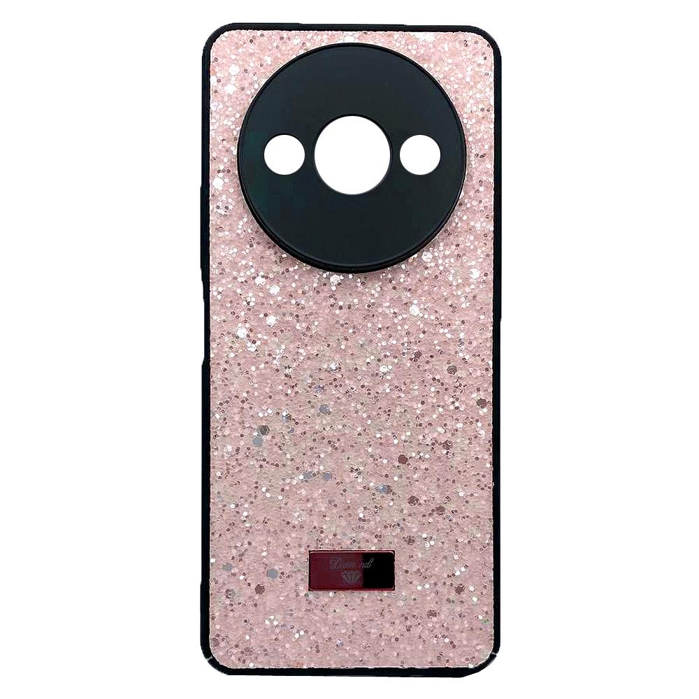 Накладка Bling Grainy Diamond Separate Camera для Xiaomi Redmi A3 (Рожева)