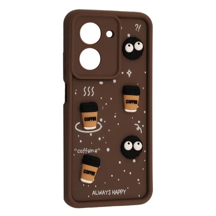 Чохол Pretty Toys для Xiaomi Poco M7 Pro 5G (Brown/Always Happy)