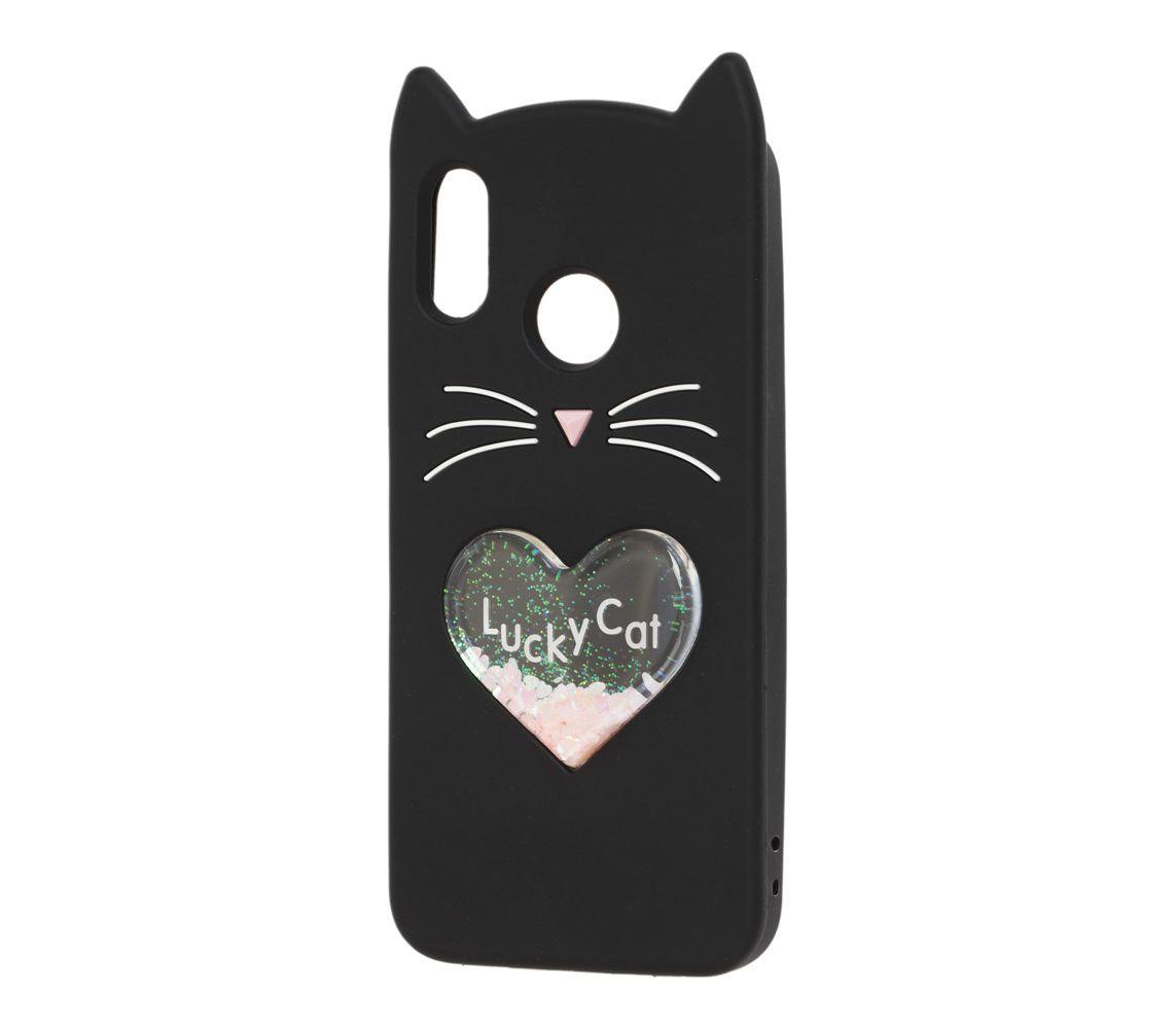 Накладка Cat 3D Heart для Huawei P20 Lite (ANE-LX1)  чорна