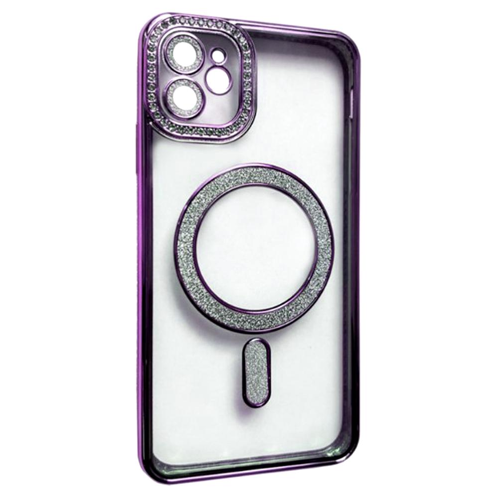 Накладка Diamond Bling MagSafe для  iPhone 12 Dark violet