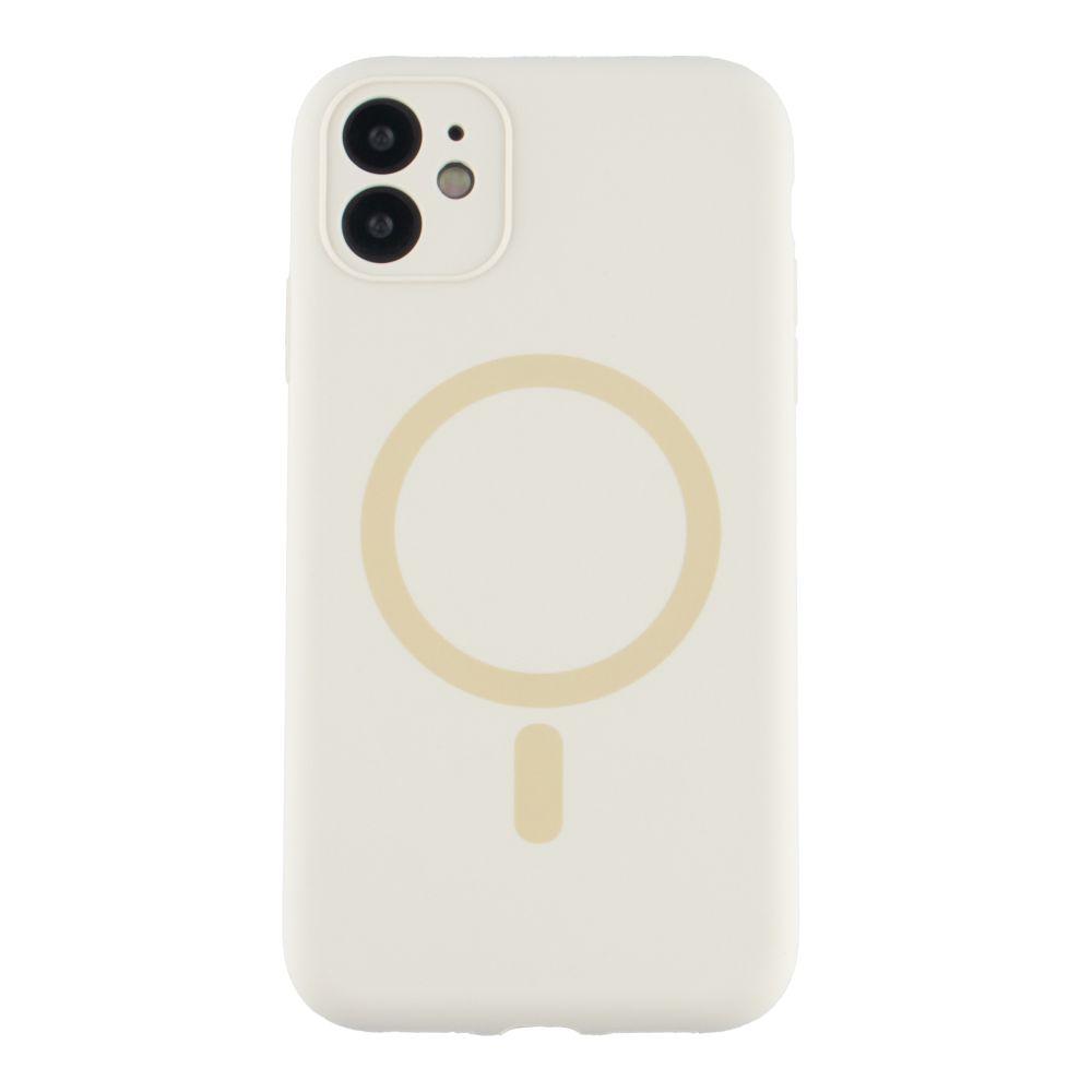 Silicone Case Full Camera Protective (AA) with MagSafe для iPhone 11 (White)