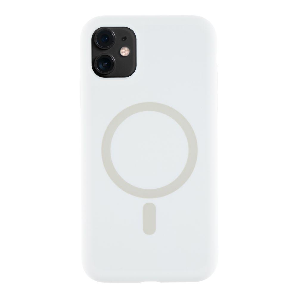 Silicone Case Full Protective (AA) with MagSafe для iPhone 11 (white)