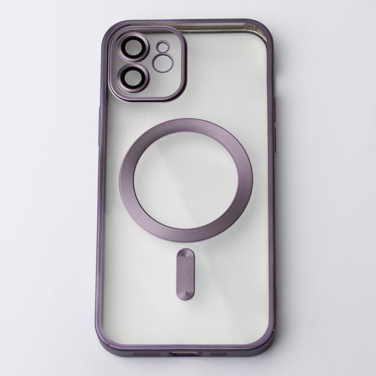 Накладка Metal Matte Case MagSafe для iPhone 12 (Dark violet)