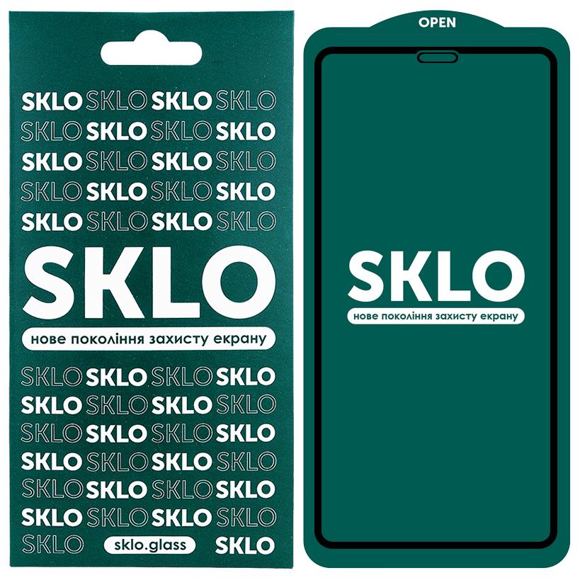 Захисне скло SKLO 5D для iPhone 11 (6.1") / XR з чорною рамкою
