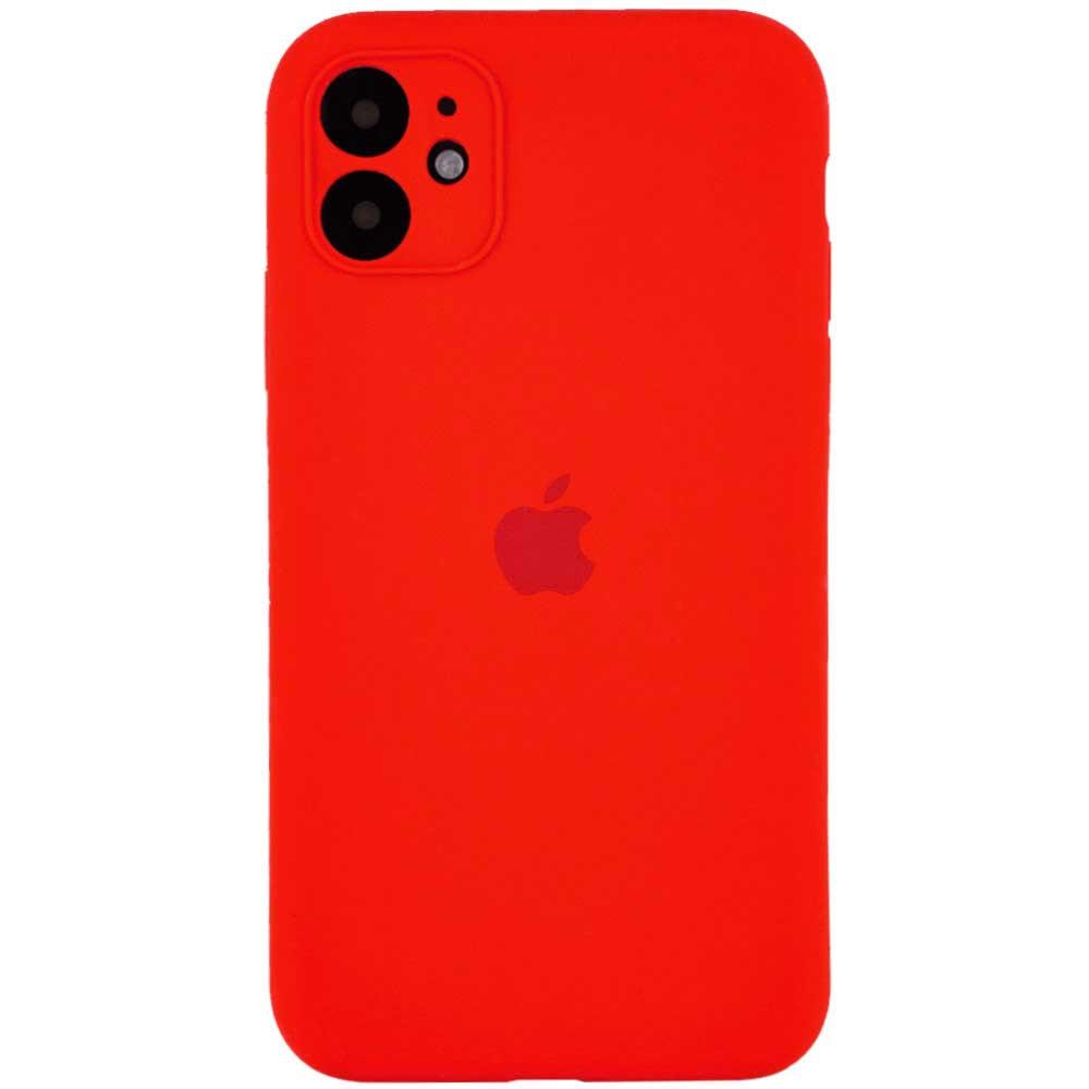 Silicone Case Square Full Camera Protective (AA) для iPhone 11 (Red)