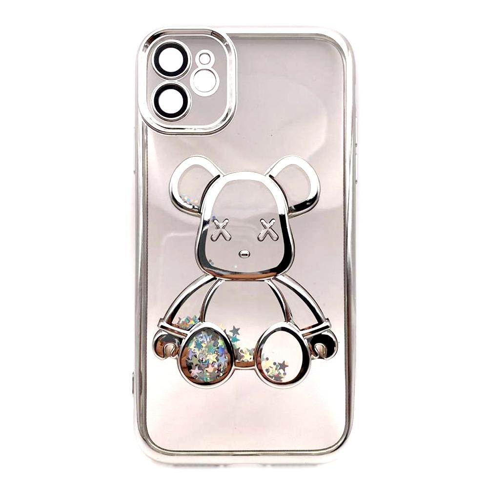 Накладка Cute Shining Bear для IPhone 12 Pro Max Срібляста