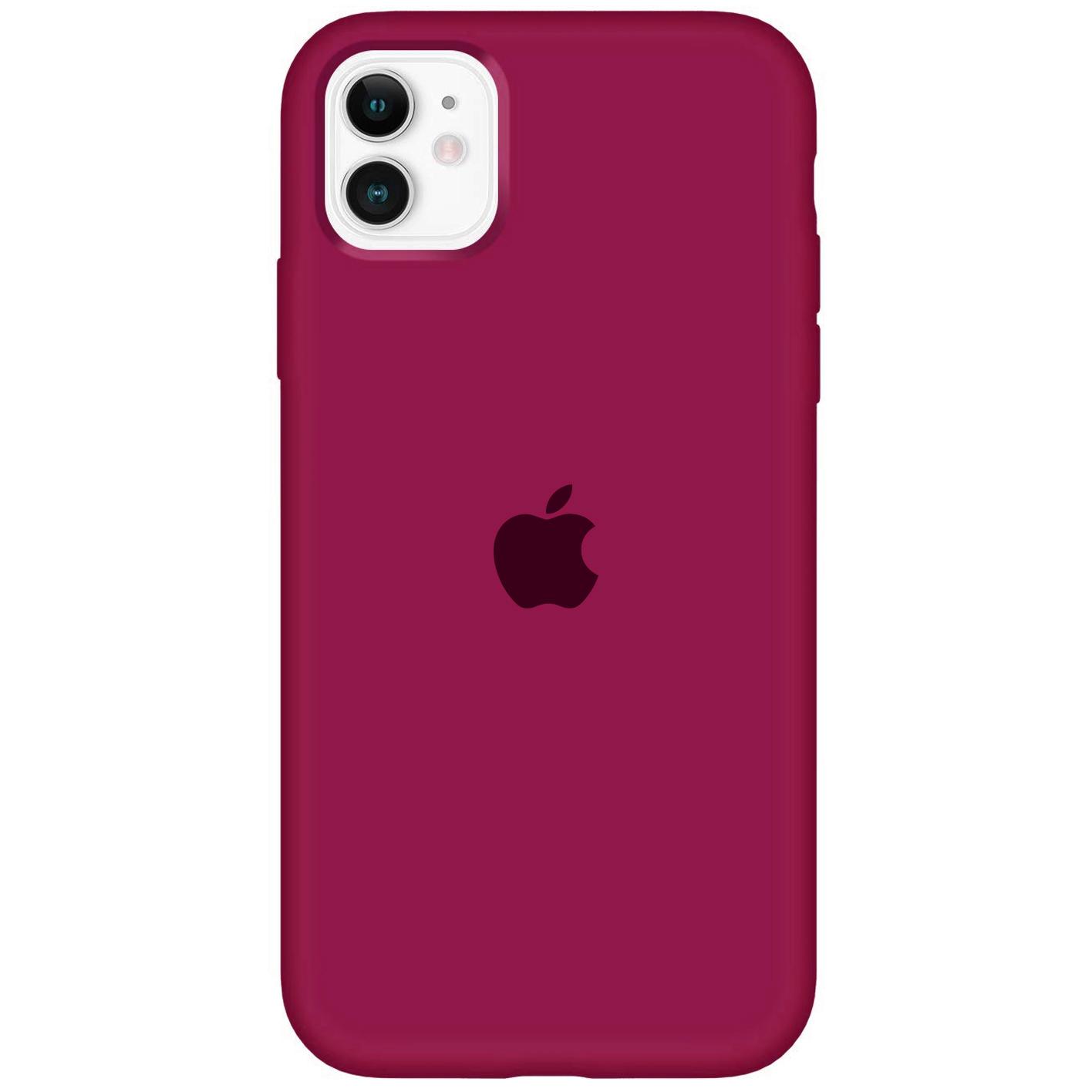 Silicone Case Full Protective (AA) для iPhone 12 Mini (Maroon)