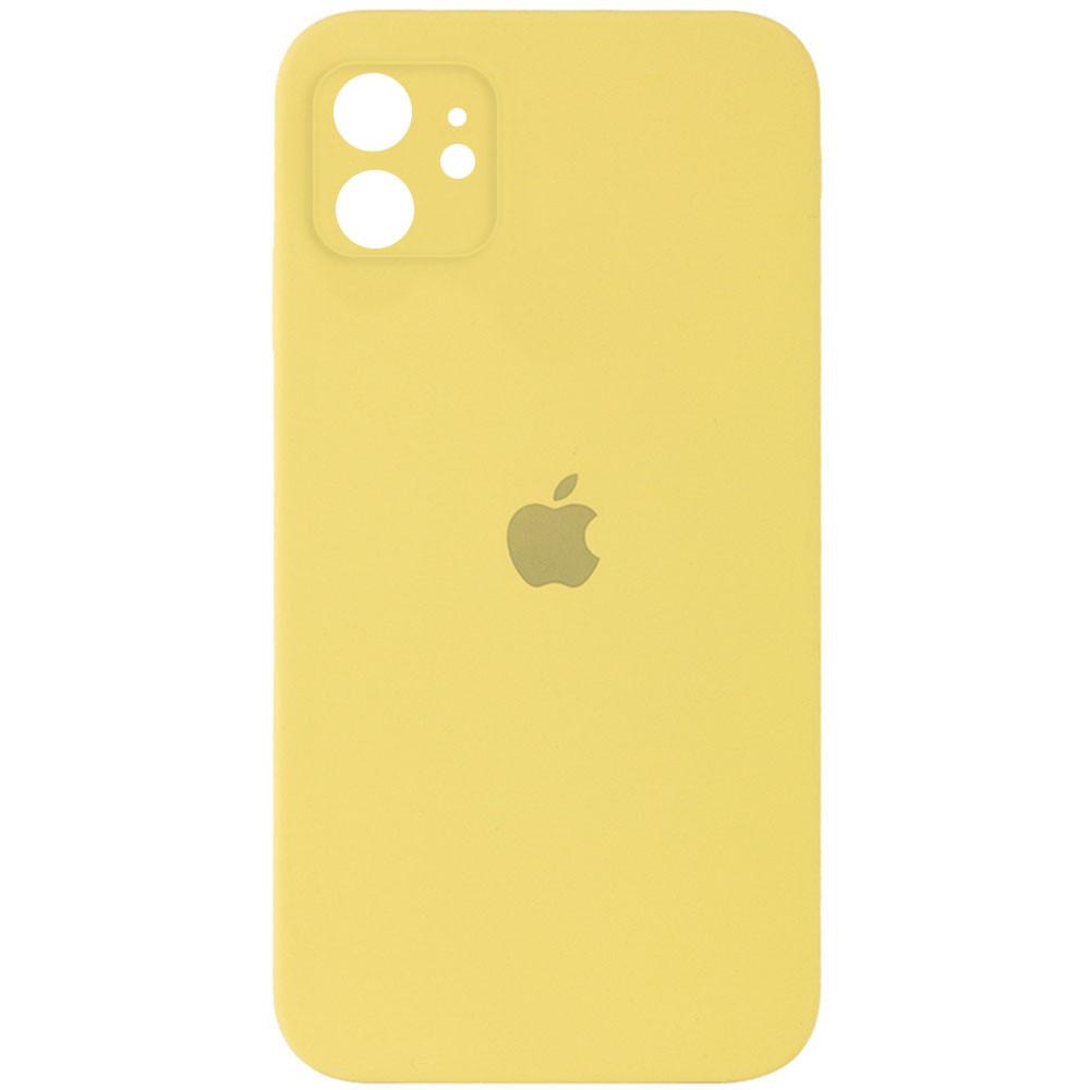 Silicone Case Square Full Camera Protective (AA) для iPhone 11 (Canary Yellow)