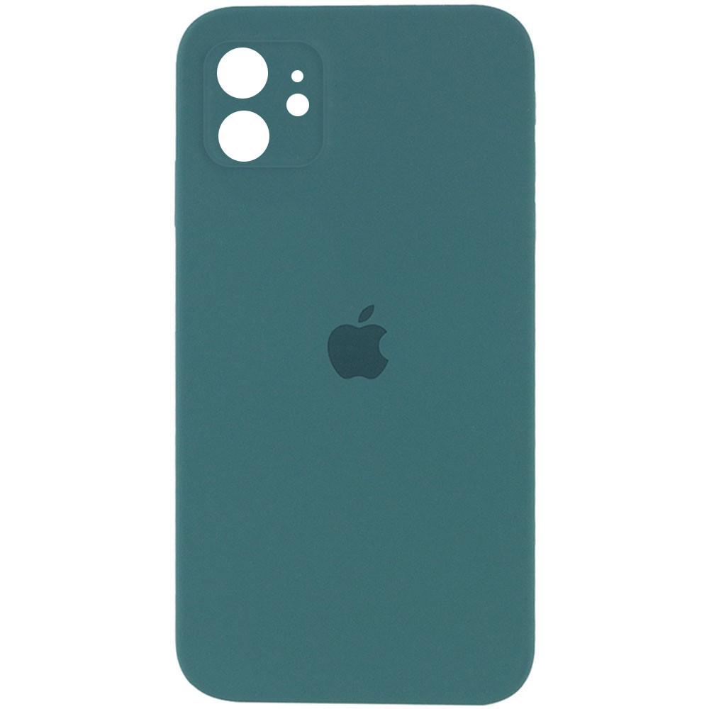 Silicone Case Square Full Camera Protective (AA) для iPhone 11 (Pine Green)