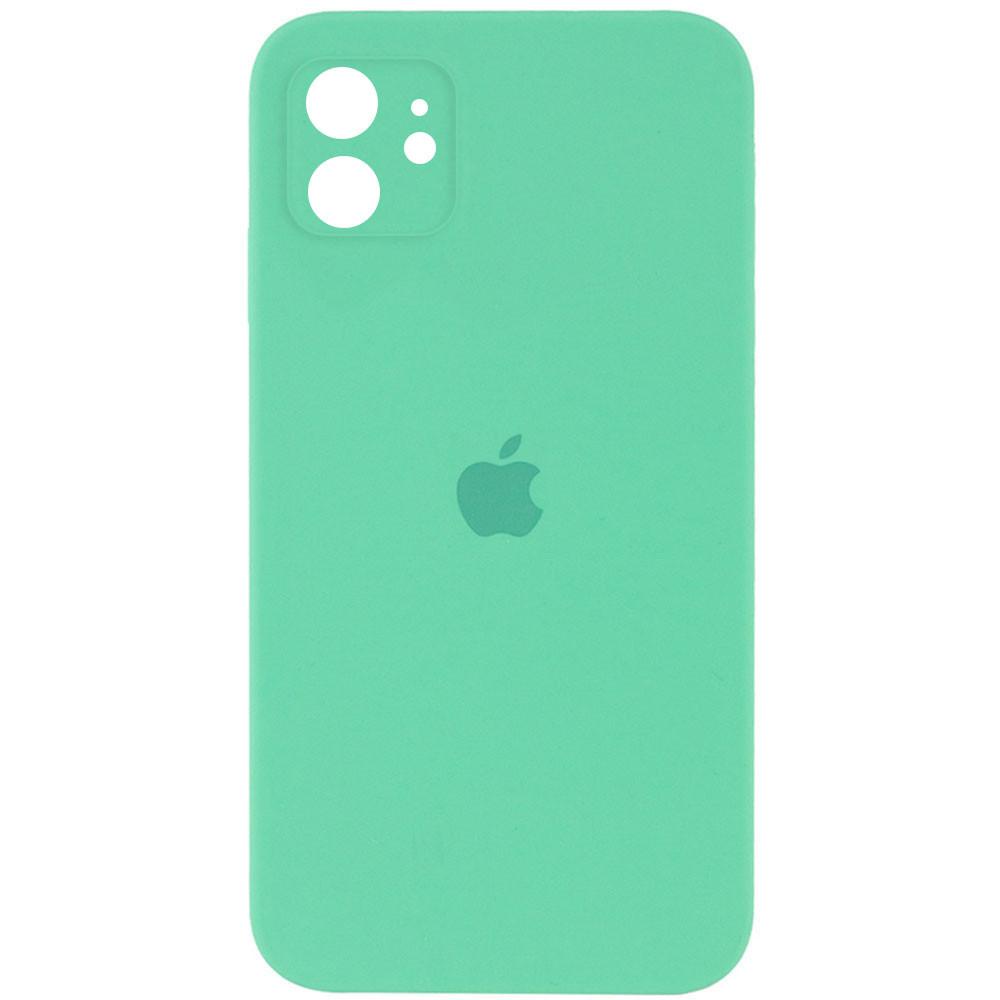 Silicone Case Square Full Camera Protective (AA) для iPhone 11 (Spearmint)