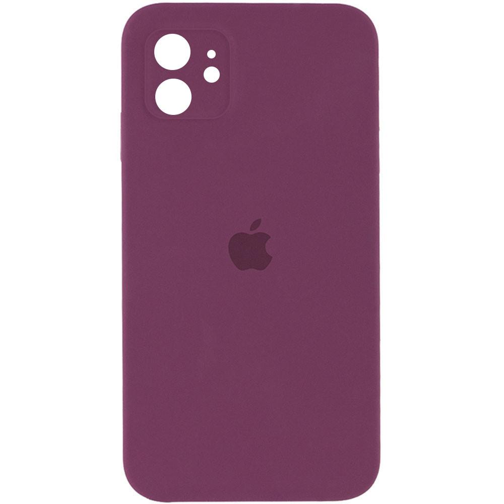 Silicone Case Square Full Camera Protective (AA) для iPhone 11 (Maroon)