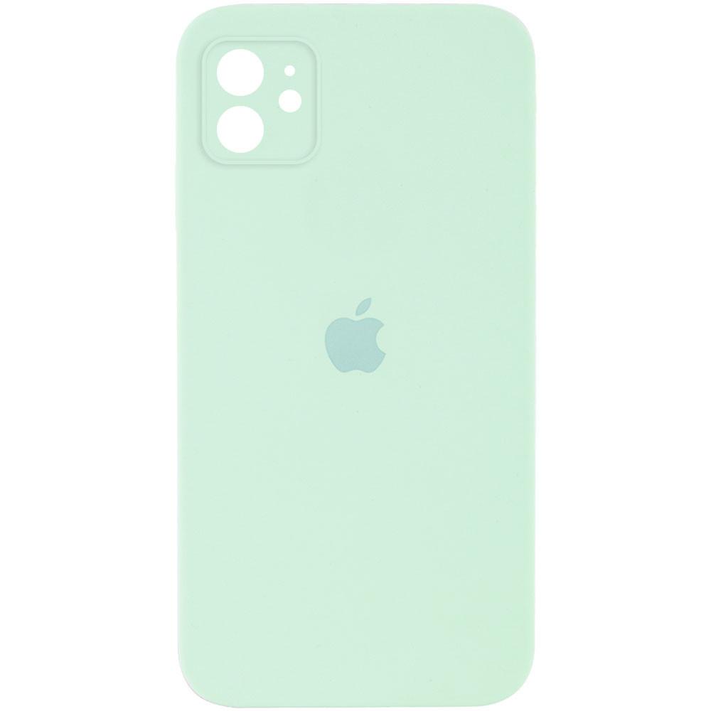 Silicone Case Square Full Camera Protective (AA) для iPhone 11 (LightTurquoise)