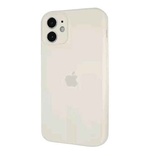 Silicone Case Square Full Camera Protective (AA) для iPhone 11 (Milk)