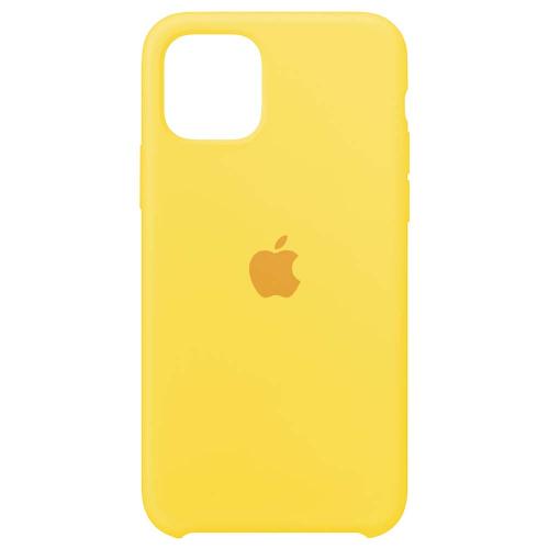 Silicone Case (AA) для iPhone 12 Pro / 12 (6.1") (Yellow)