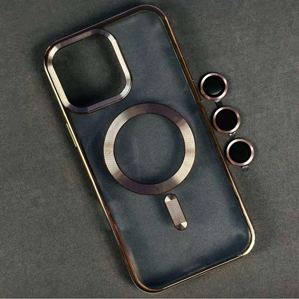 Накладка Chrome Crystal Camera Case MagSafe для Iphone 11 Pro Max (Gold)
