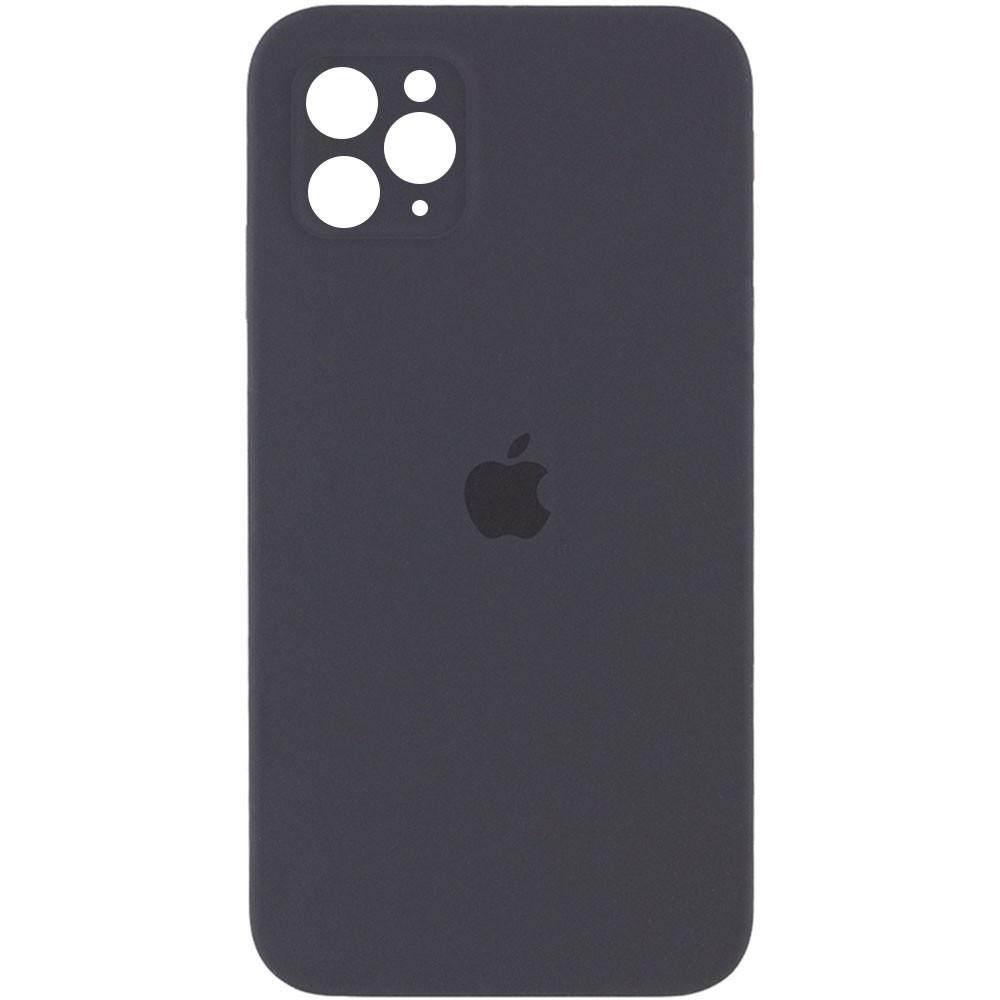 Silicone Case Square Full Camera Protective (AA) для iPhone 12 Pro Max (Dark Grey)