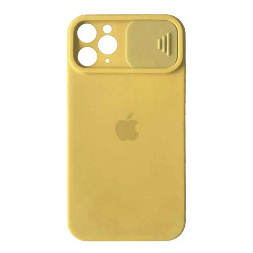 Silicone Case Square Slider Full Camera Protective (AA) для iPhone 11 Pro (Yellow)