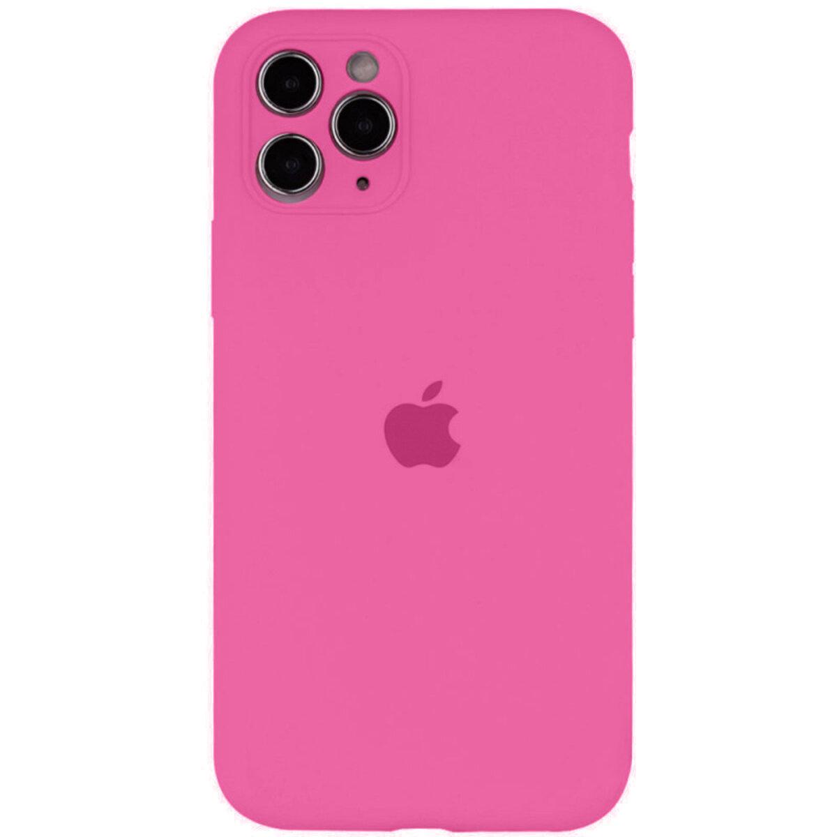 Silicone Case Square Full Camera Protective (AA) для iPhone 14 Pro (Dragon fruit)