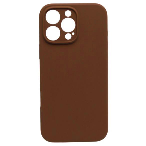 Silicone Case Full Camera Protective NO LOGO (AA) для iPhone 13 Pro (Brown)