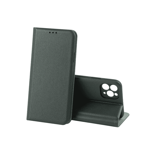 Книжка LEATHER для Iphone 11 Pro Max  темно-зелена