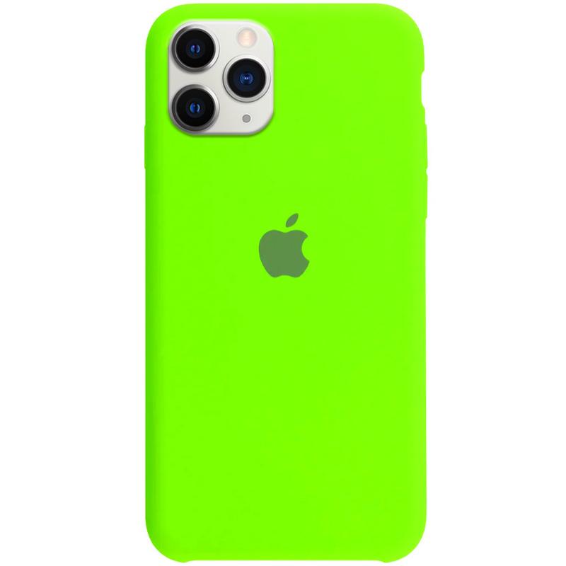 Silicone Case (AA) для iPhone 11 Pro Max (6.5") (Neon Green)