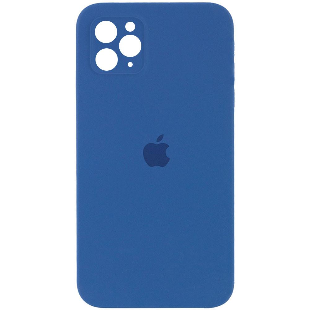 Silicone Case Square Full Camera Protective (AA) для iPhone 13 Pro (Navy Blue)
