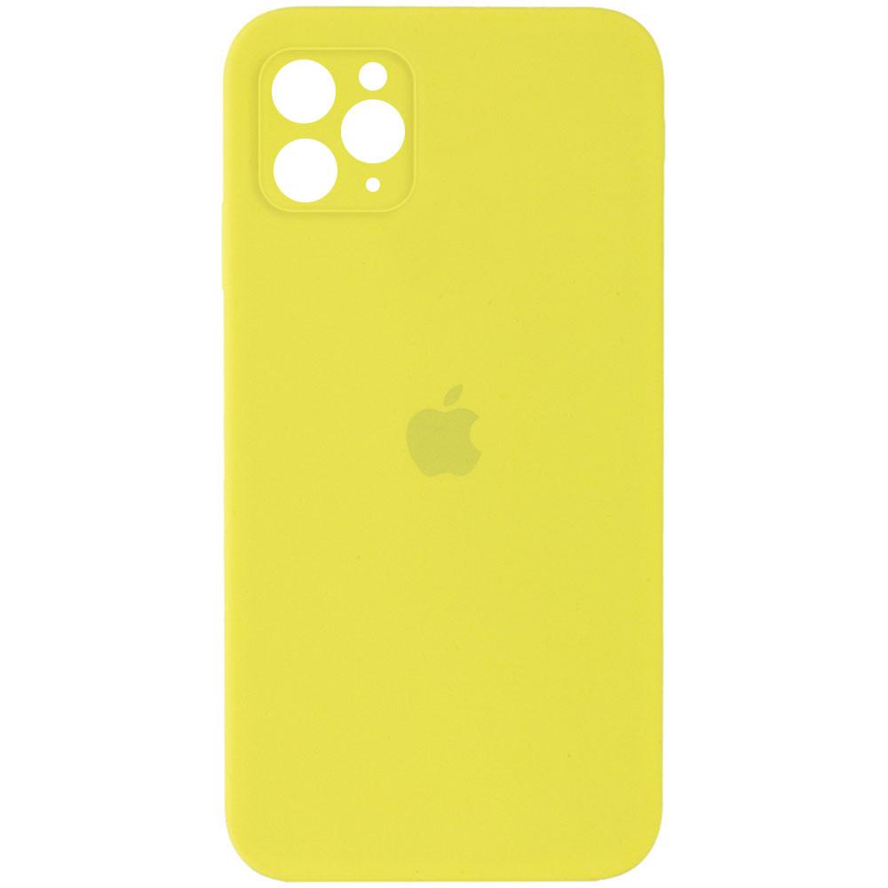 Silicone Case Square Full Camera Protective (AA) для iPhone 11 Pro (Bright Yellow)