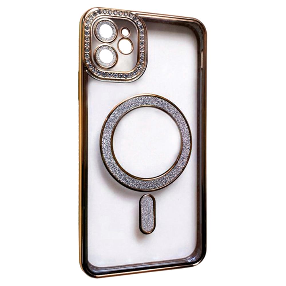 Накладка Diamond Bling MagSafe для  iPhone 12 Gold