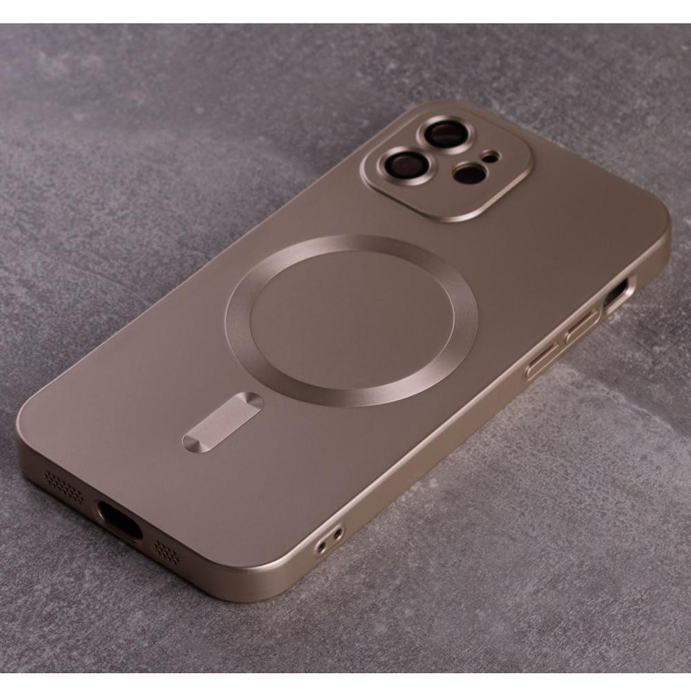 Накладка Matte Silicone with Magsafe для Iphone 12  (Gold)