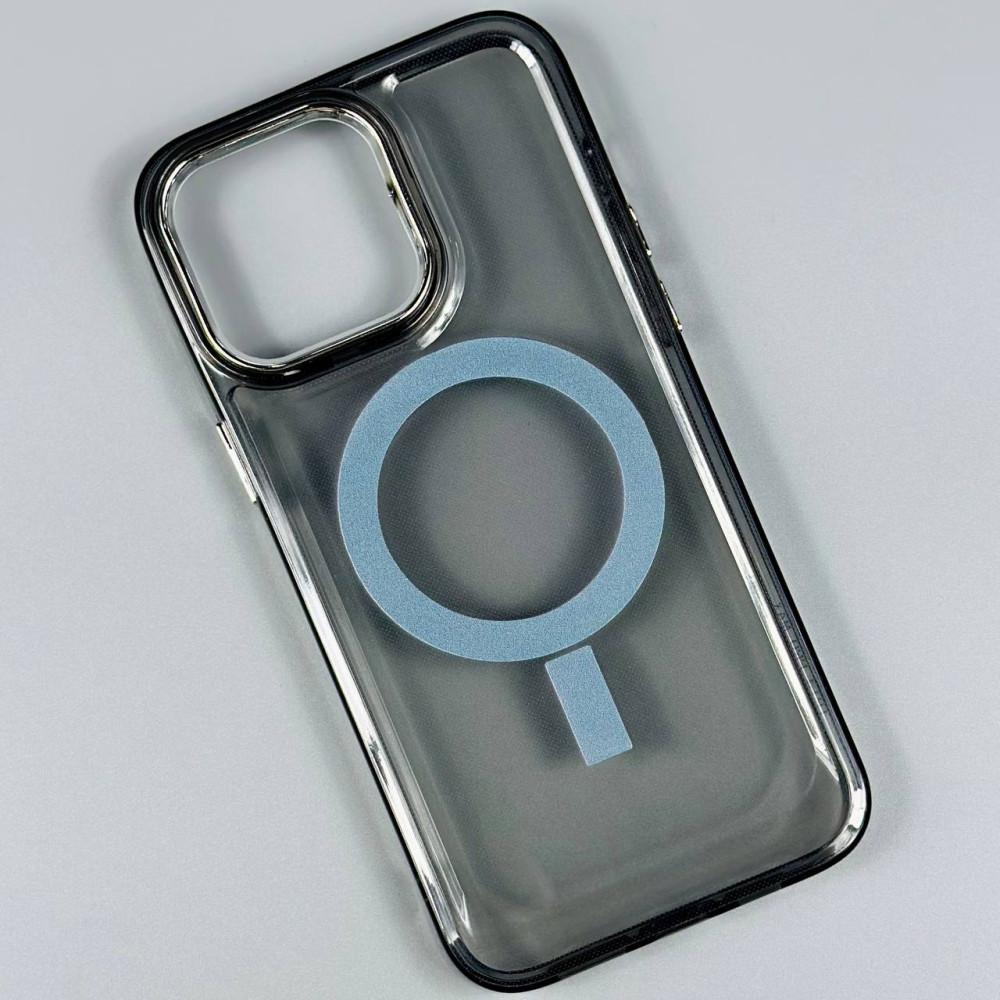 Накладка Silver Frame Magsafe для IPhone 13  (Сіра)