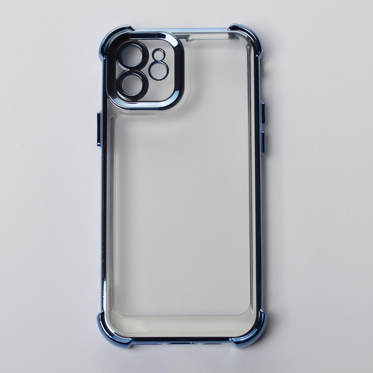 Накладка WXD Electroplated Side Colors для Iphone 12 (Синя)