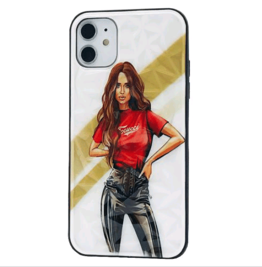 Накладка Ladies для IPhone 12/12 Pro  "Girl red"