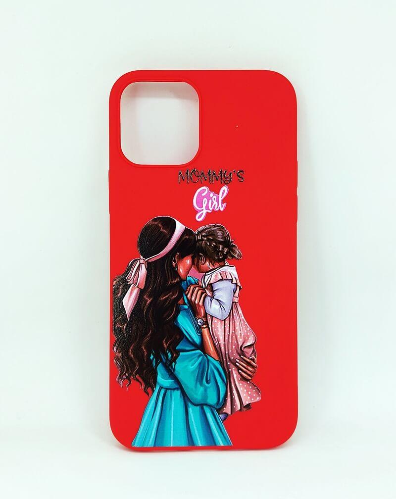 Накладка Max Capa для iPhone 12 / 12 Pro Mom girls (Red)