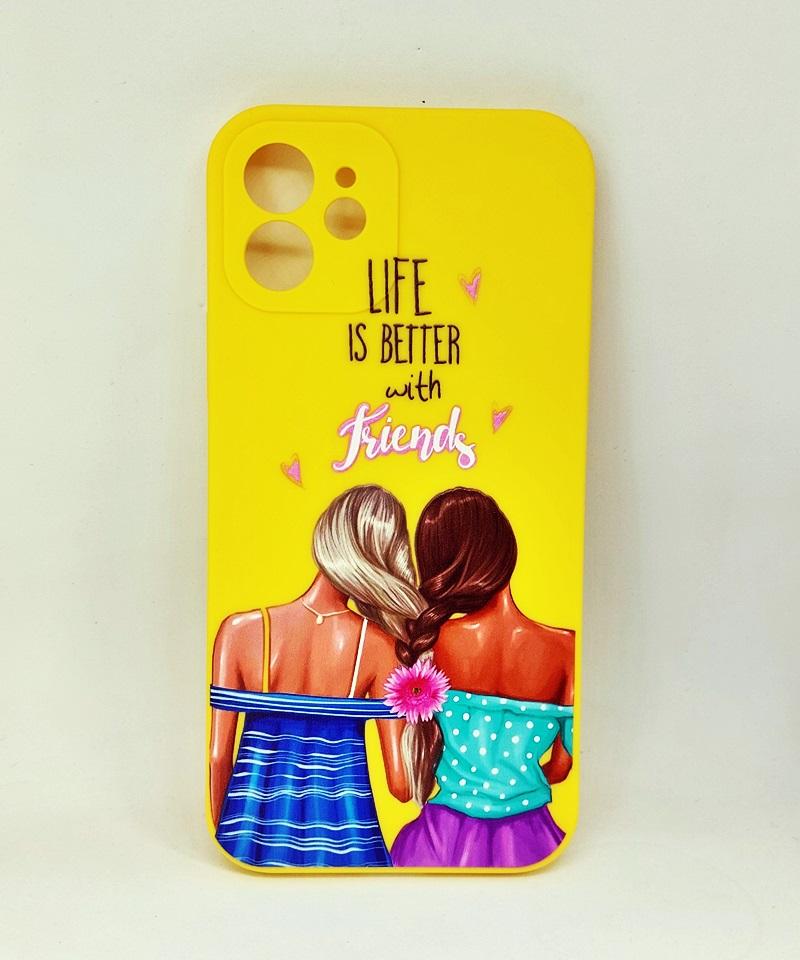 Накладка Max Capa для iPhone 12 Friends (Жовта)