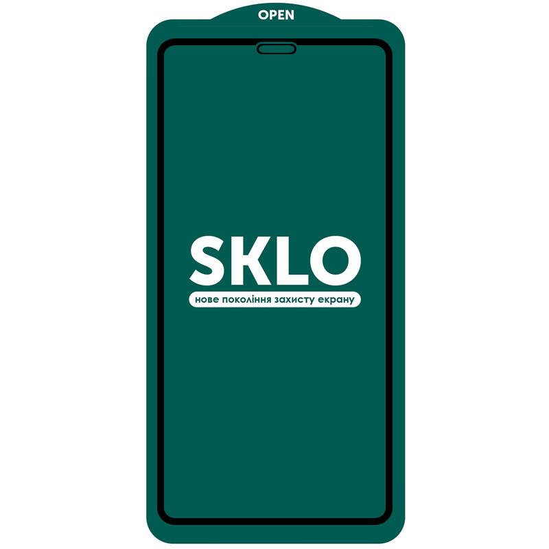 Захисне скло SKLO 5D для iPhone 12/ 12 Pro з чорною рамкою