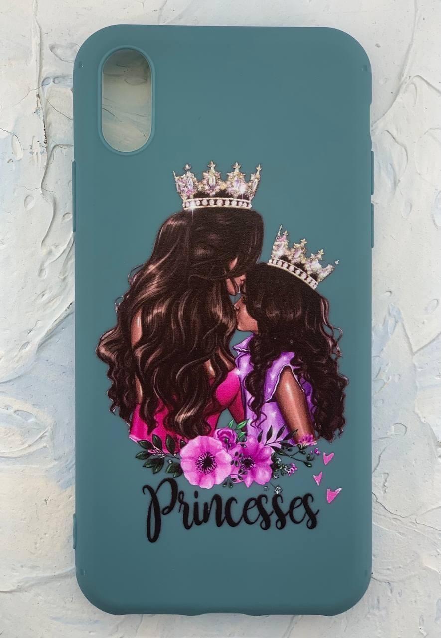 Накладка Max Capa для iPhone X/XS Princesses (dark green)