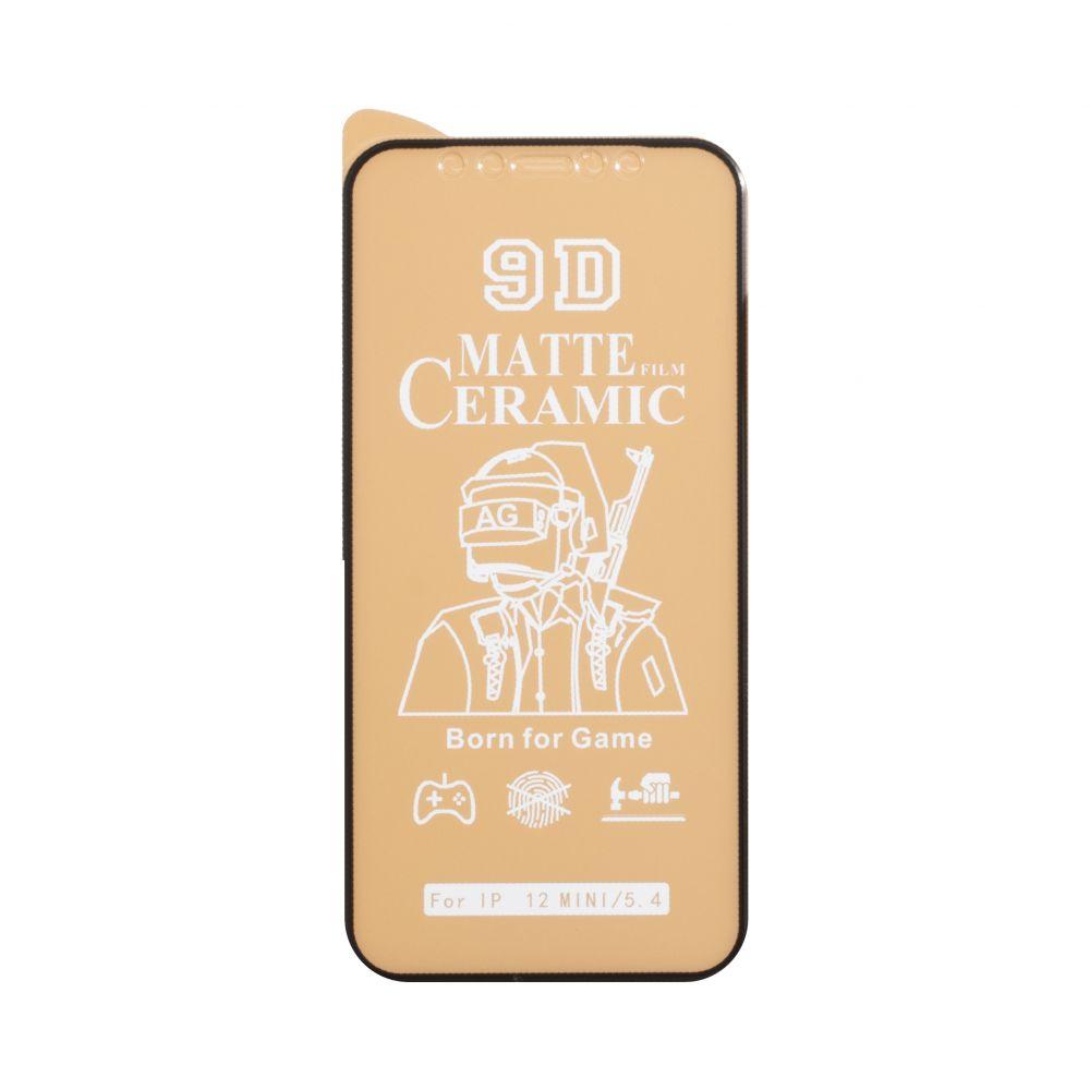 Гнучке скло Ceramic MATT для  IPhone 12 Mini 2020/5.4" матове з чорною рамкою