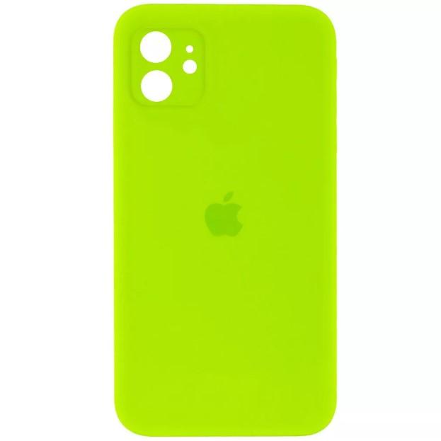 Silicone Case Full Camera Protective (AA) для iPhone 12 (Neon green)