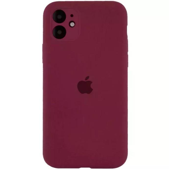 Silicone Case Full Camera Protective (AA) для iPhone 12 (6.1") (Plum)