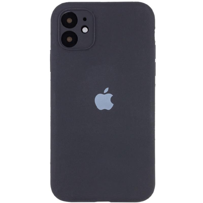 Silicone Case Full Camera Protective (AA) для iPhone 12 (6.1") (Dark grey)