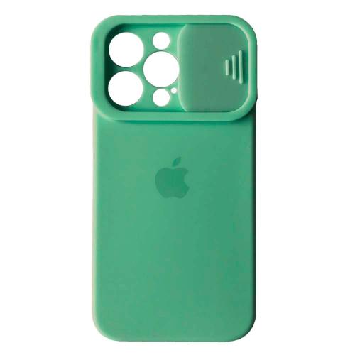 Silicone Case Square Slider Full Camera Protective (AA) для iPhone 12 Pro (Spearmint)