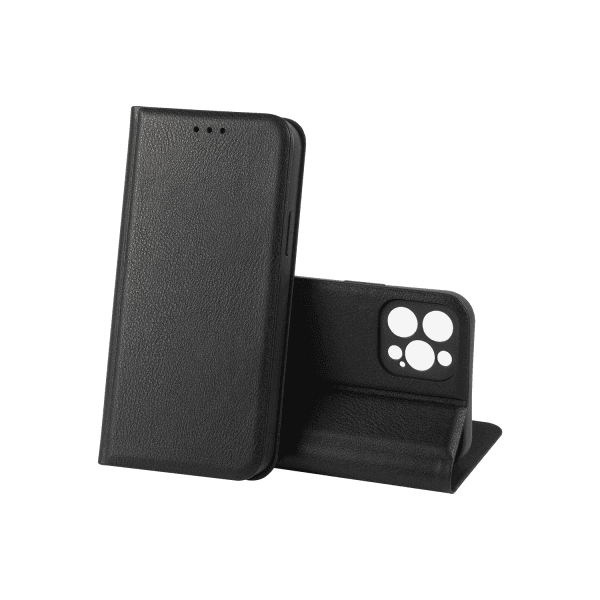 Книжка LEATHER для Iphone 13 Pro чорна
