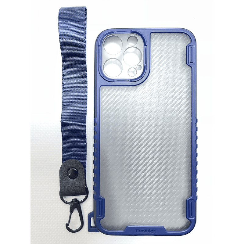 Накладка CARBON PROTECTION для Iphone 12 Pro Max (Blue)