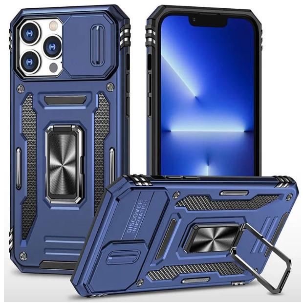 Накладка Camshield Army Ring для iPhone 12 Pro / 12 синя