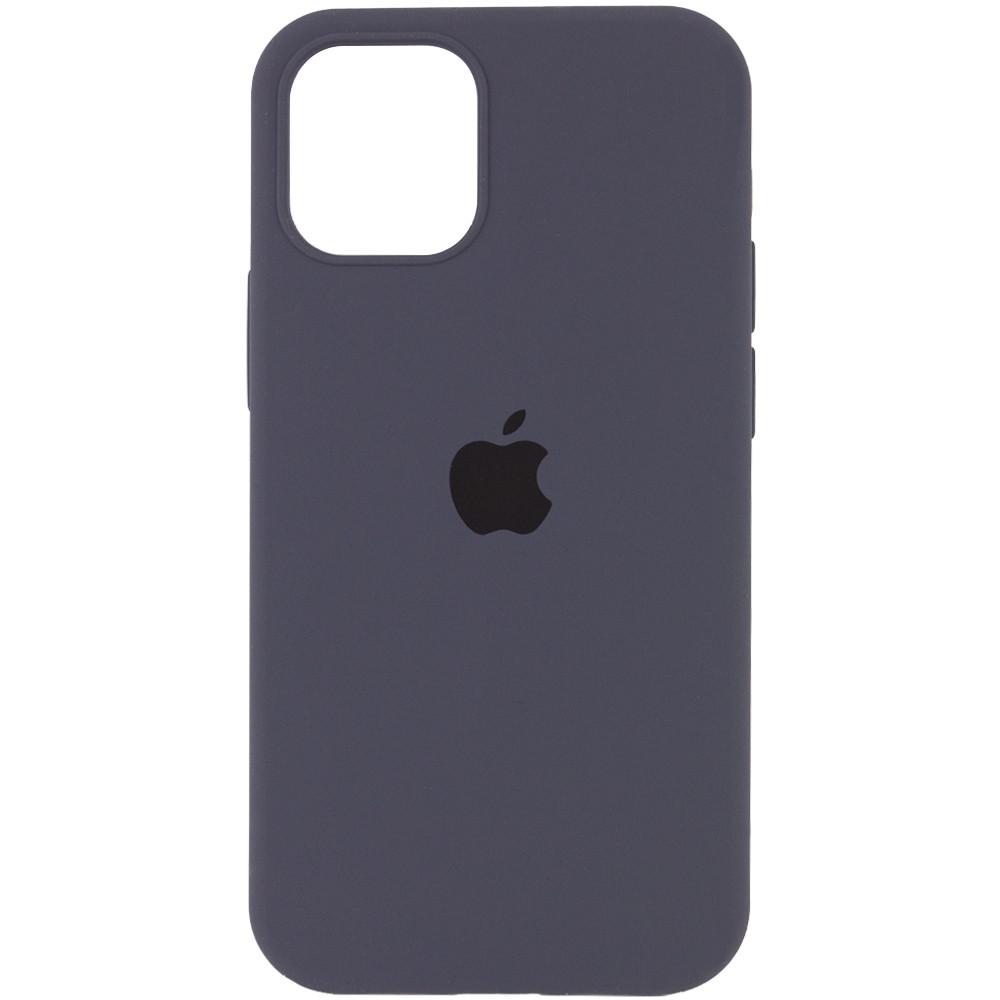 Silicone Case Full Protective (AA) для iPhone 12 Pro Max (6.7") (Dark Gray)