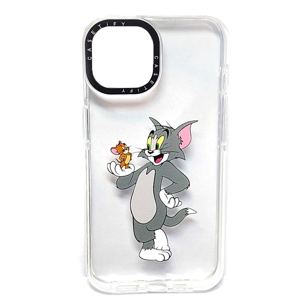 Накладка Transparent CaseTify для  IPhone 13/14 Кіт