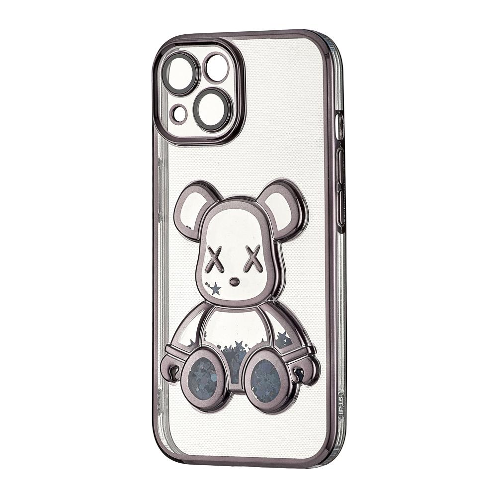 Накладка Cute Shining Bear для IPhone 13 чорна
