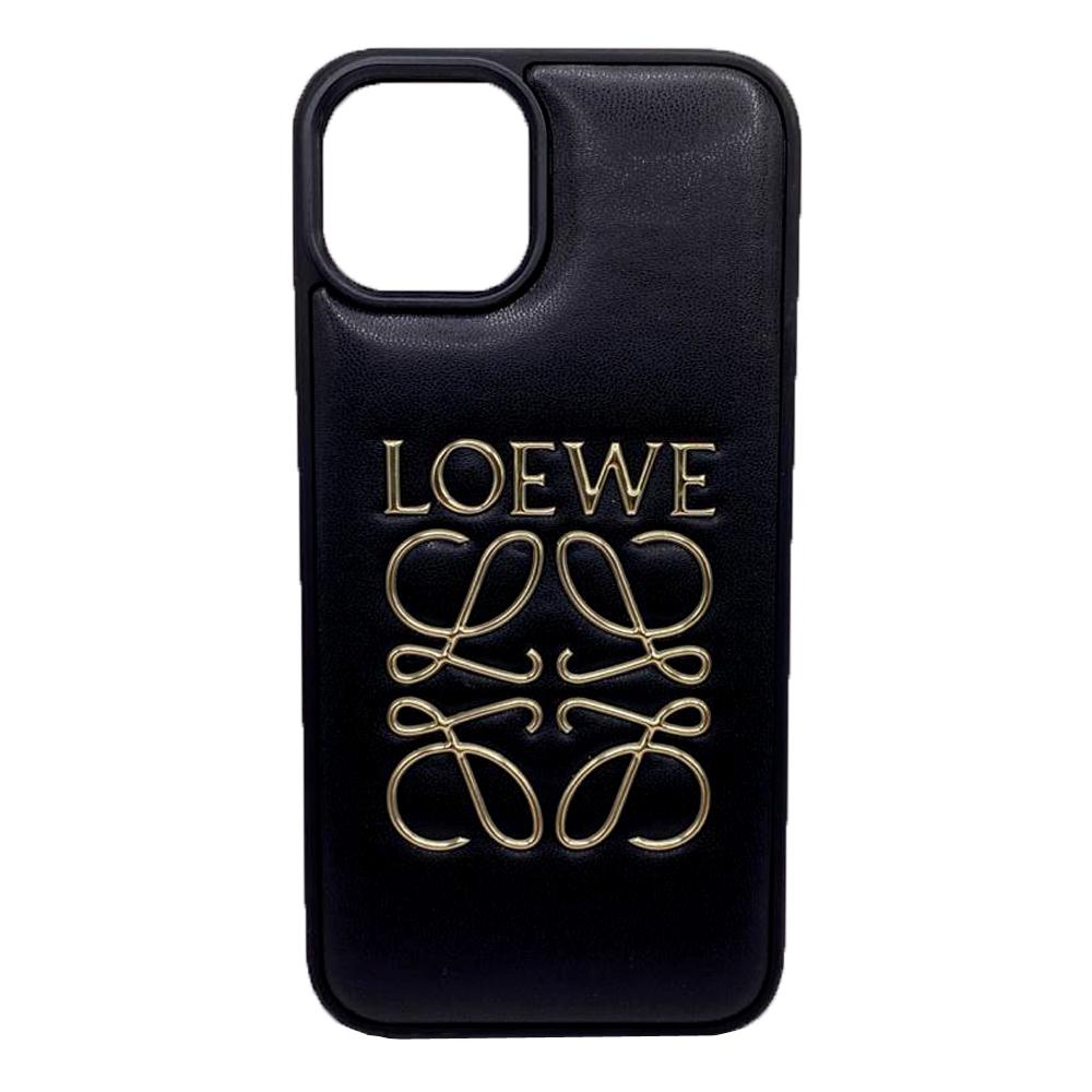 Чохол Loew logo для IPHONE 13/14  чорний / золотий