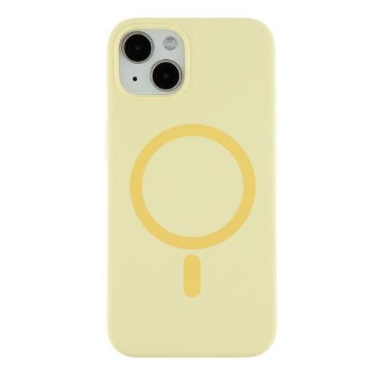 Silicone Case Full Protective (AA) with MagSafe для iPhone 13 (Yellow)